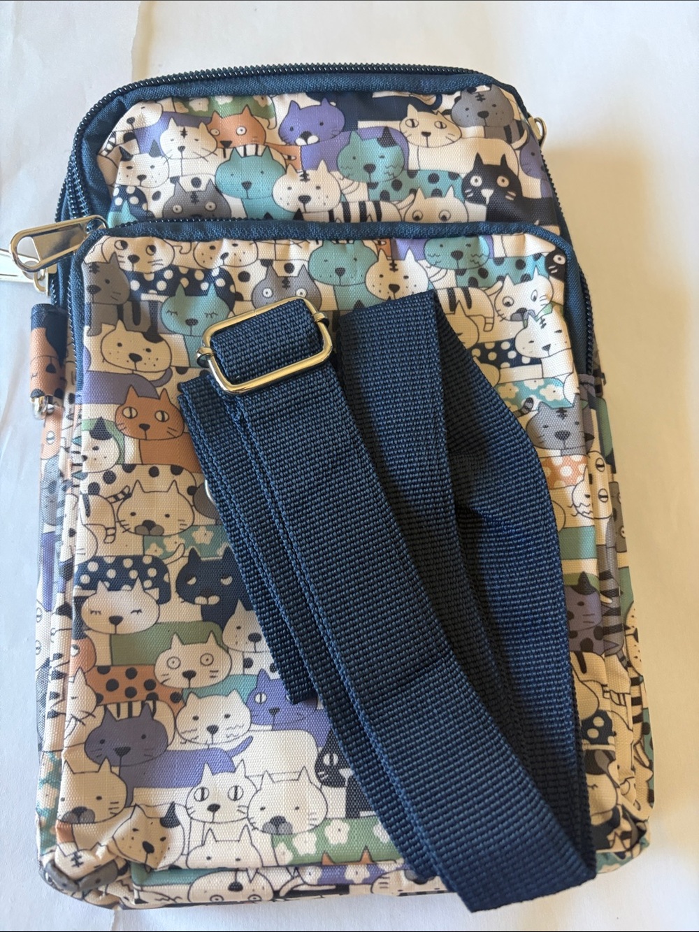 Cute Cat Print Multicolor crossbody bag - Picture 3 of 3
